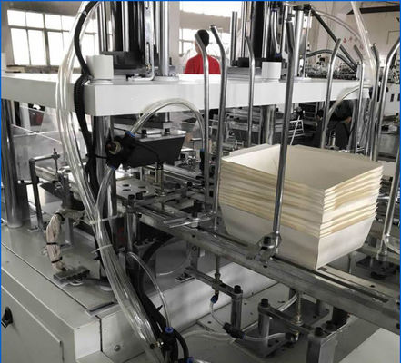 Machine rectangulaire jetable CHJ-A de fabrication de cartons de déjeuner de papier d'aliments de préparation rapide